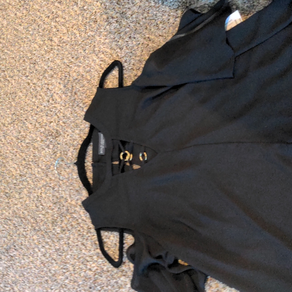 Bold elements gold coin blouse